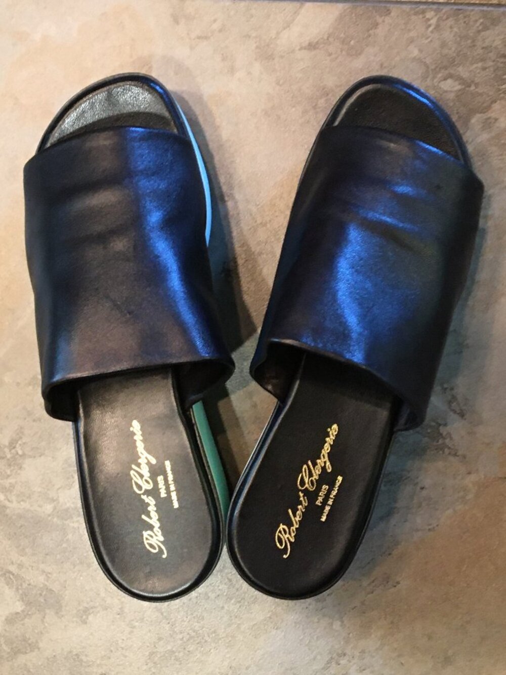 Clergerie black leather platforms, Made in France!